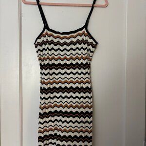 NWT - MINKPINK Elena Wave Crochet Mini Dress, Size S